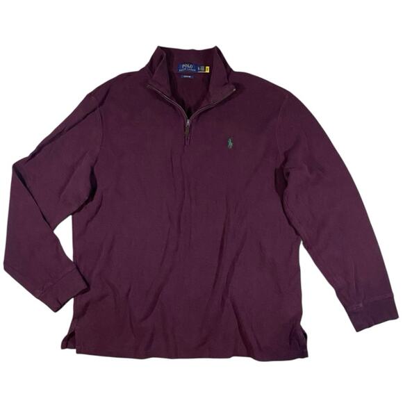 Polo Ralph Lauren Maroon Estate Rib Pullover Sweater - XL - Picture 1 of 3
